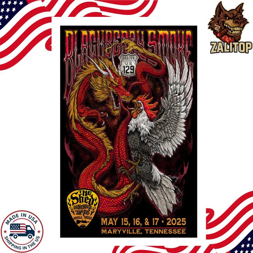 Blackberry Smoke The Shed Concert Series Maryville, TN May 15-17 2025 Poster