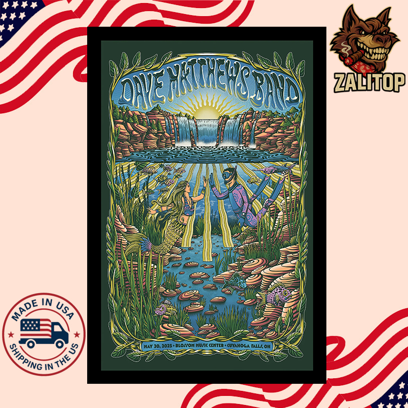 Dave Matthews Band Poster May 30, 2025 Cuyahoga Falls Blossom Music Center