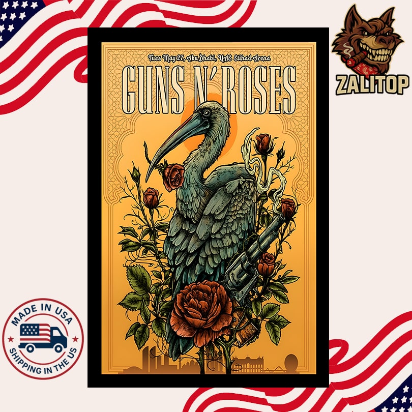 Guns N\' Roses Tour 2025 Etihad Arena Poster