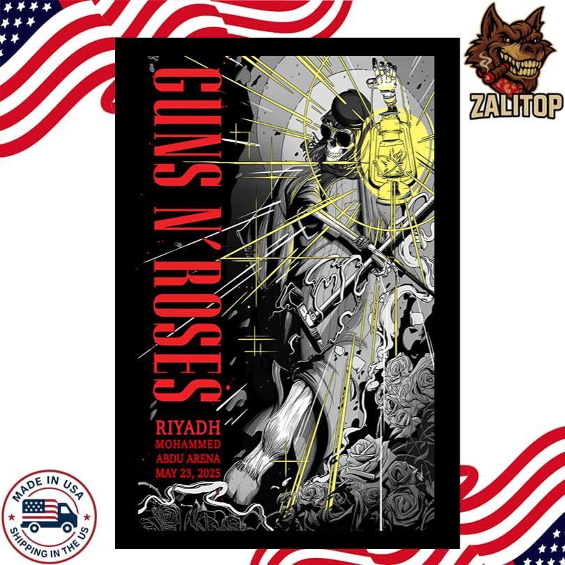 Guns N\' Roses Tour at King Abdo Arena May 23 2025 Poster