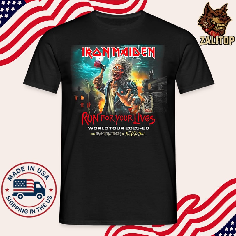 Iron Maiden Run For Your Lives World Tour 2025-26 Shirt