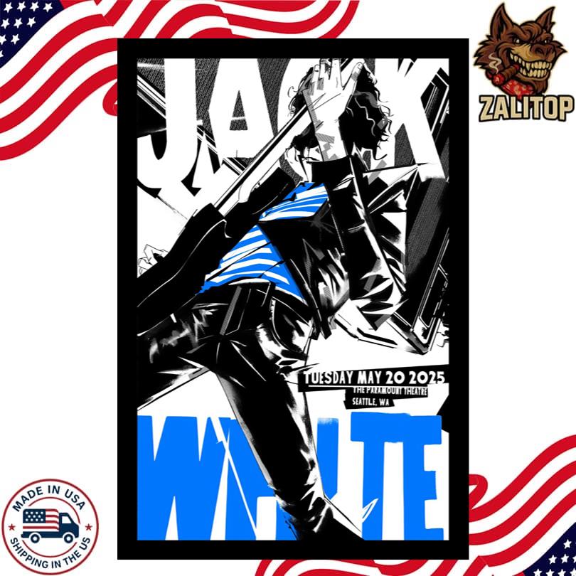 Jack White No Name Tour May 20, 2025 Seattle, WA Poster