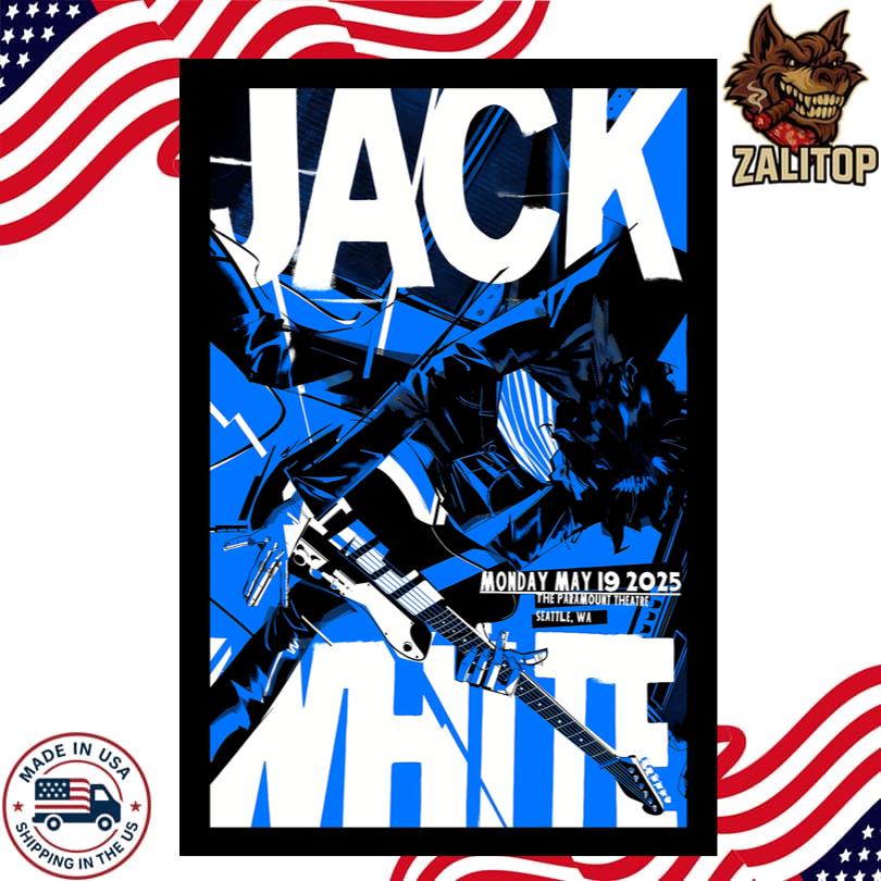 Jack White Paramount Theatre Seattle, WA May 19 2025 Tour Poster