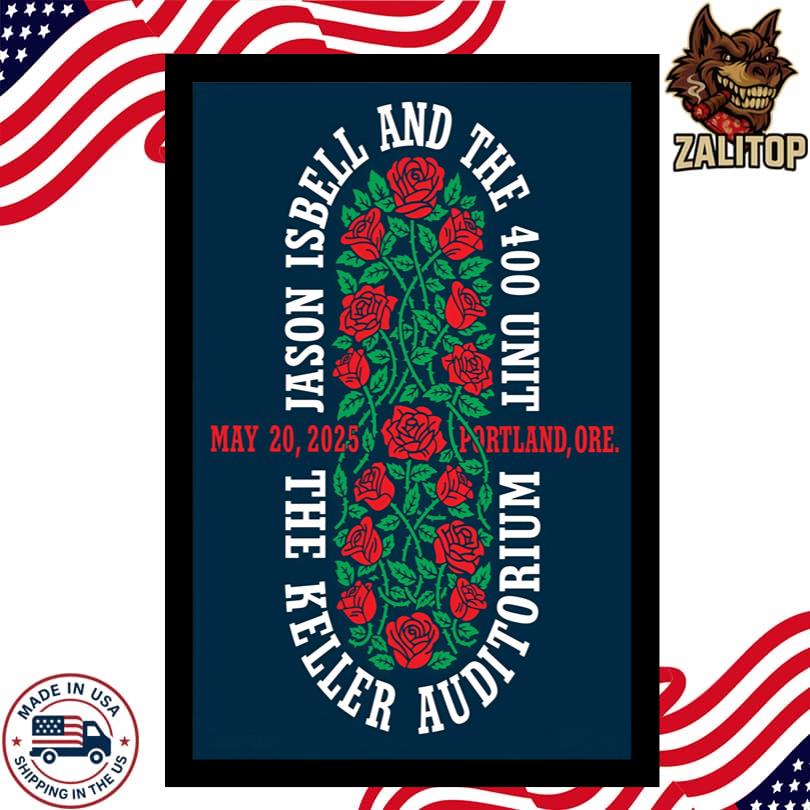 Jason Isbell And The 400 Unit Concert Tour in Portland, OR on May 20 2025 Poster