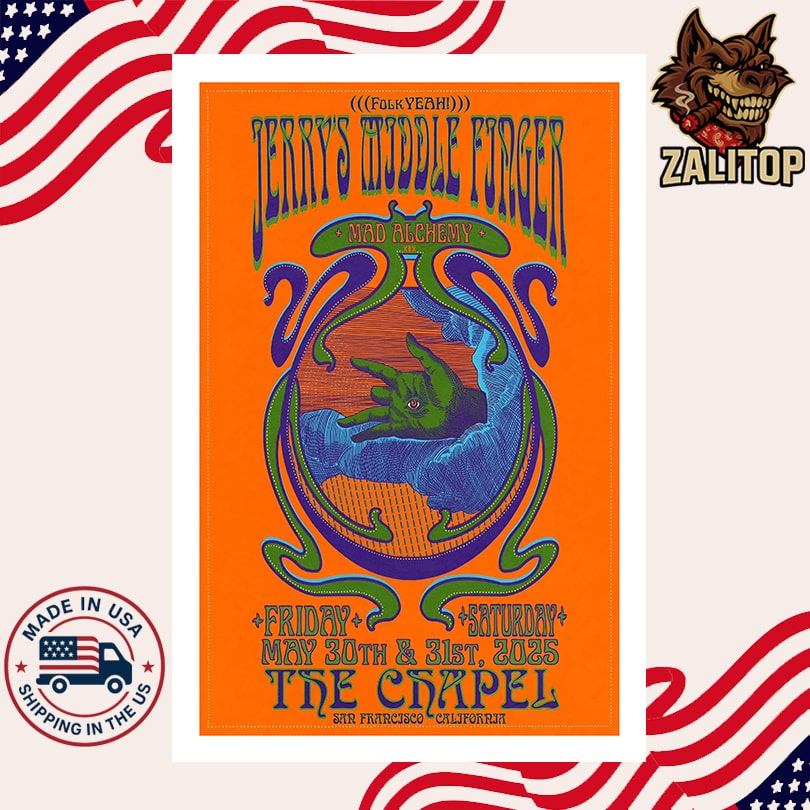Jerry\'s Middle Finger Shows San Francisco Poster