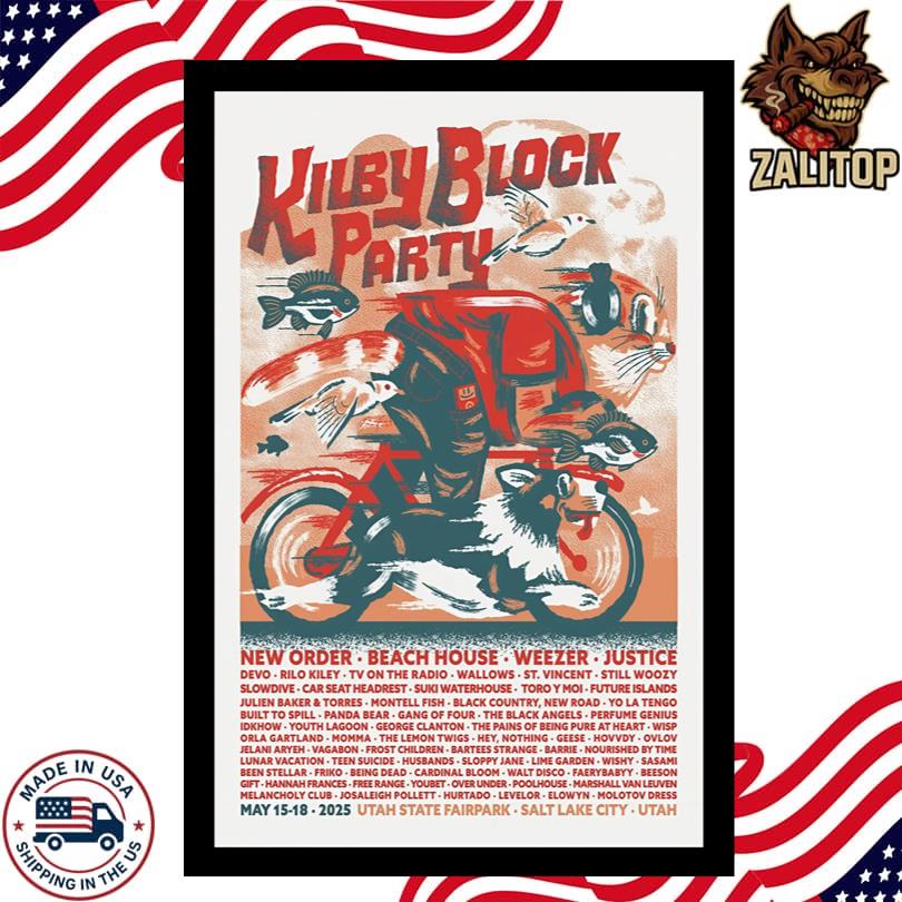 Kilby Block Party Utah State Fairpark, Salt Lake City, UT May 15-18 2025 Poster