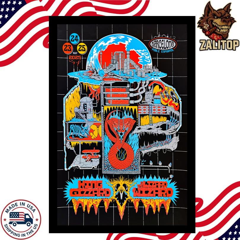 King Gizzard & The Lizard Wizard Barcelona Loffler May 23 2025 Poster