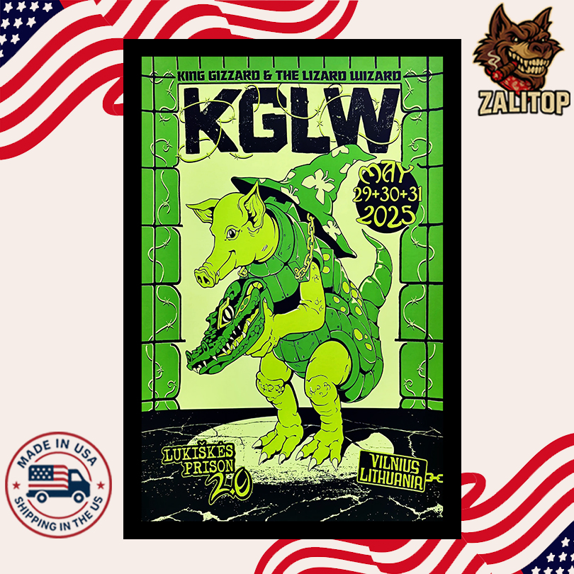 King Gizzard & The Lizard Wizard Vilnius Lukiskes May 29-31 2025 Poster