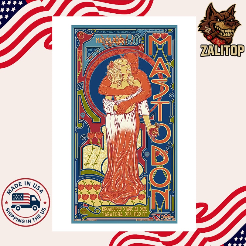 Mastodon Tour 2025 Saratoga Springs Poster