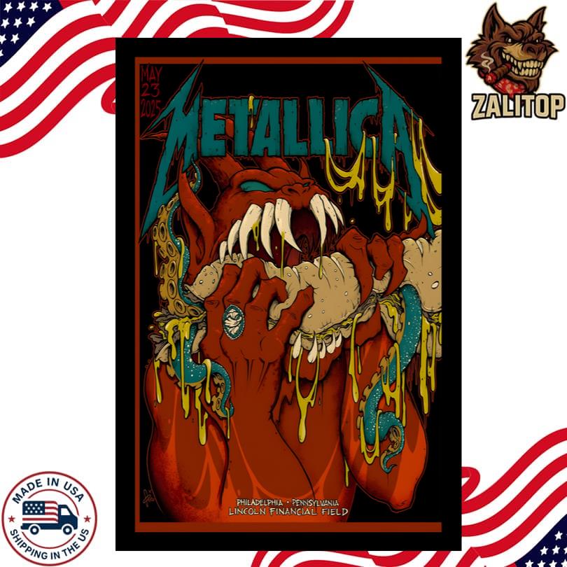 Metallica M72 Philly At Lincoln Financial Field May 23 2025 Poster
