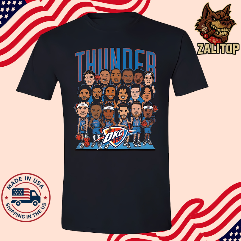 OKC Thunder 2024-25 Roster Caricature T-Shirt