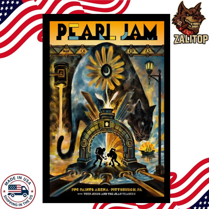 Pearl Jam Pittsburgh May 18, 2025 Event Poster