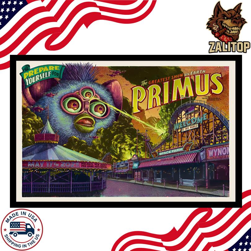 Primus Concert Live at PNC Bank Arts Center May 17 2025 Poster