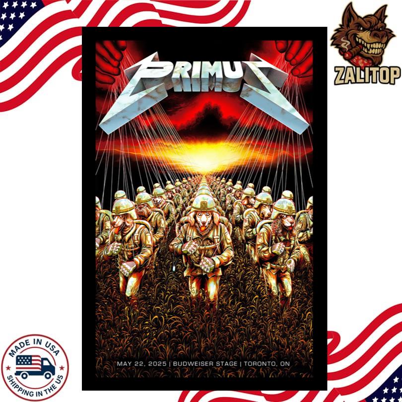 Primus May 22 2025 Budweiser Stage Toronto, ON Tour Poster