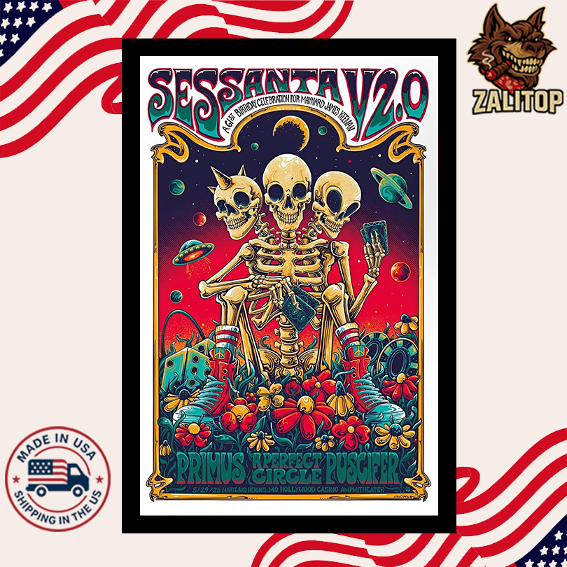 Sessanta Tour 2025 Primus, A Perfect Circle, Puscifer Maryland Heights May 29 2025 Poster