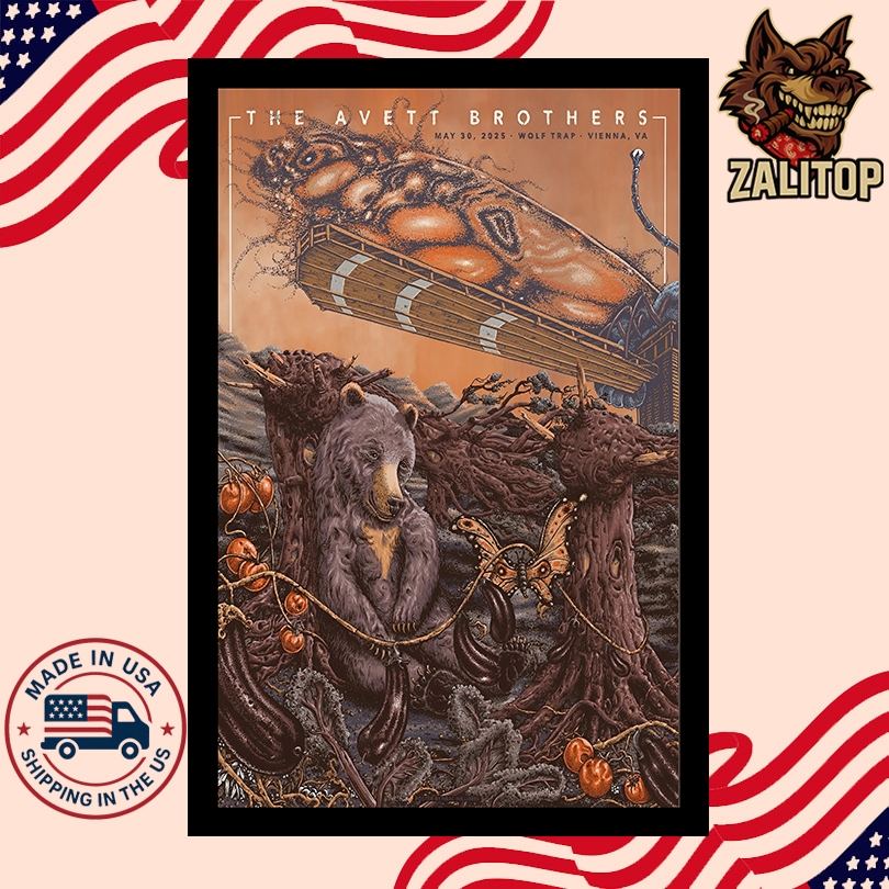 The Avett Brothers Vienna Poster Filene Center at Wolf Trap May 30 2025 Poster