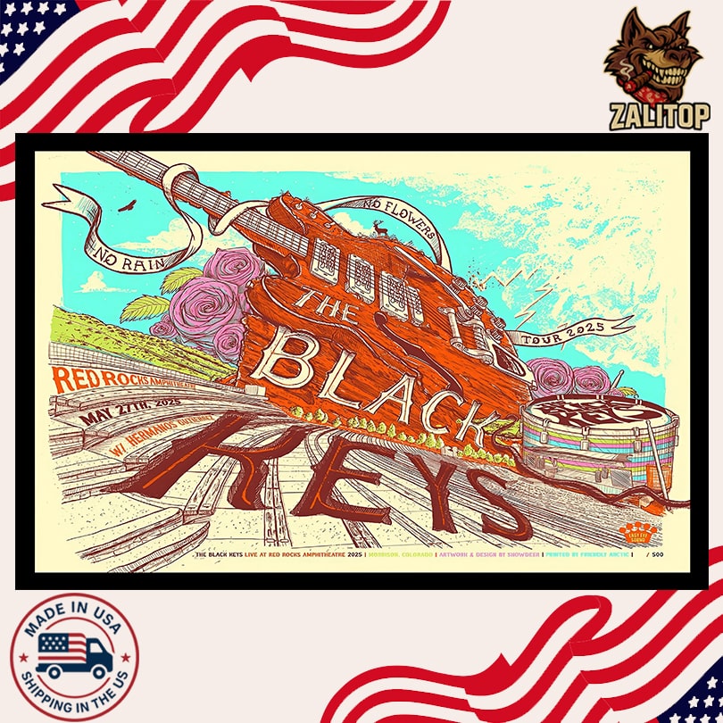 The Black Keys No Rain, No Flowers Morrison May 27 2025 Poster