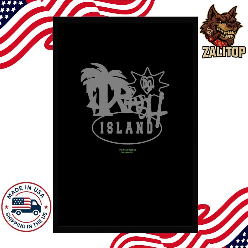 Trash Island Stockholm 2025 Logo Black Tee