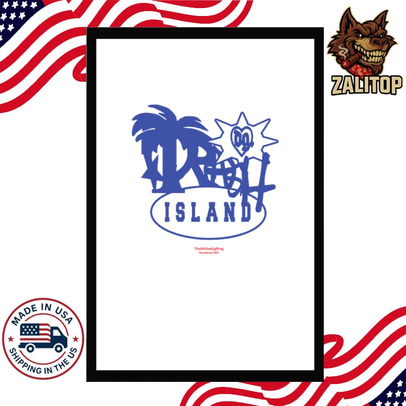 Trash Island Stockholm 2025 Logo White Tee