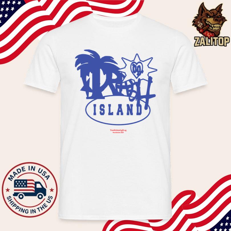 Trash Island Stockholm 2025 Logo White Tee