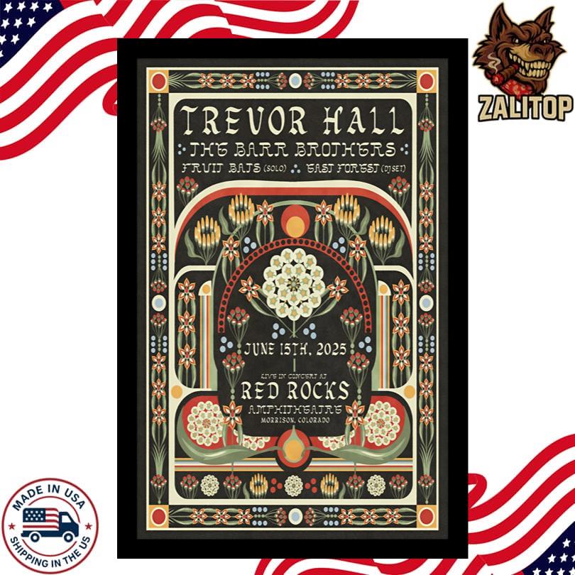 Trevor Hall at Red Rocks Amphitheatre on June 15 2025 Tour Poster