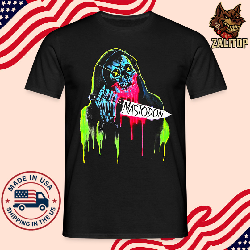 Artist Series CJK Neon Knife Skull Reaper Shirt