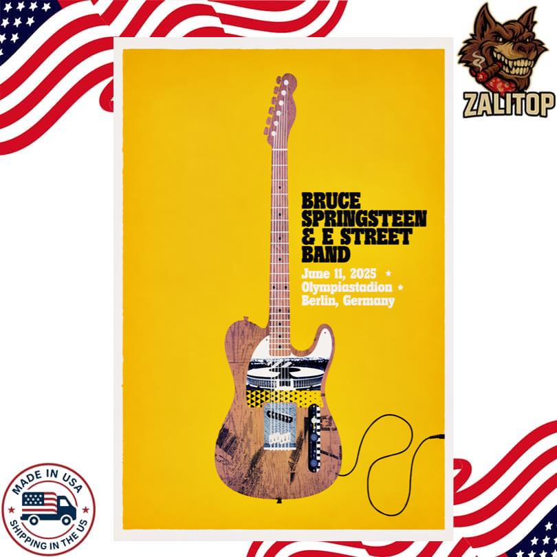 Bruce Springsteen And E Street Band 2025 European Tour Poster