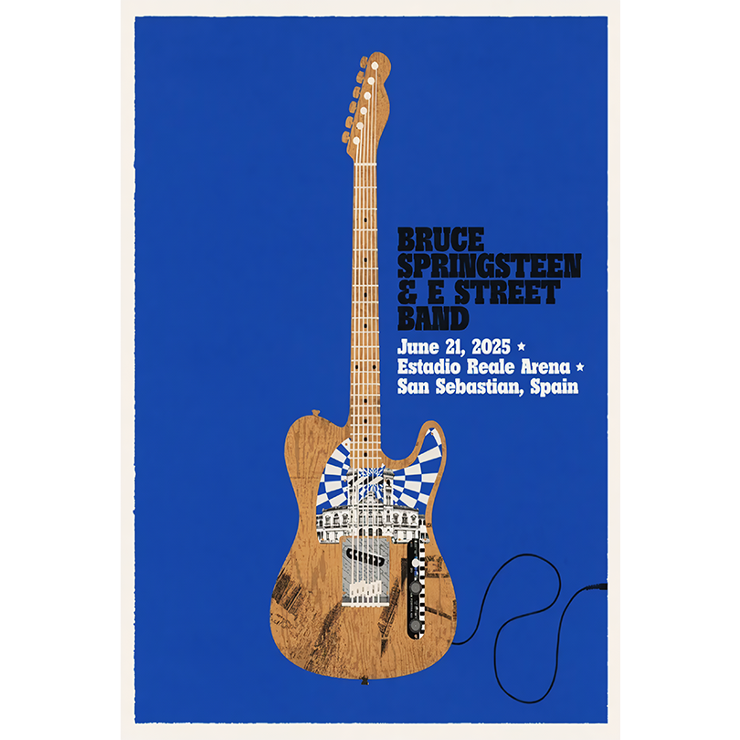 Bruce Springsteen June 21 2025 Estadio Reale Arena San Sebastian Spain Poster