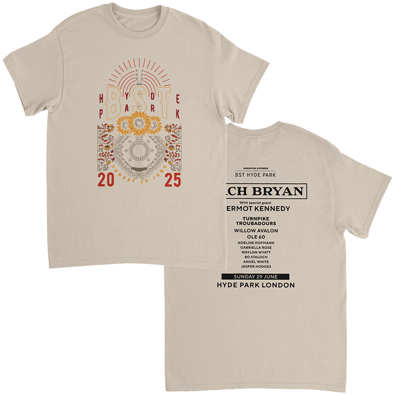 BST Hyde Park Zach Bryan 29th June Event T-Shirt
