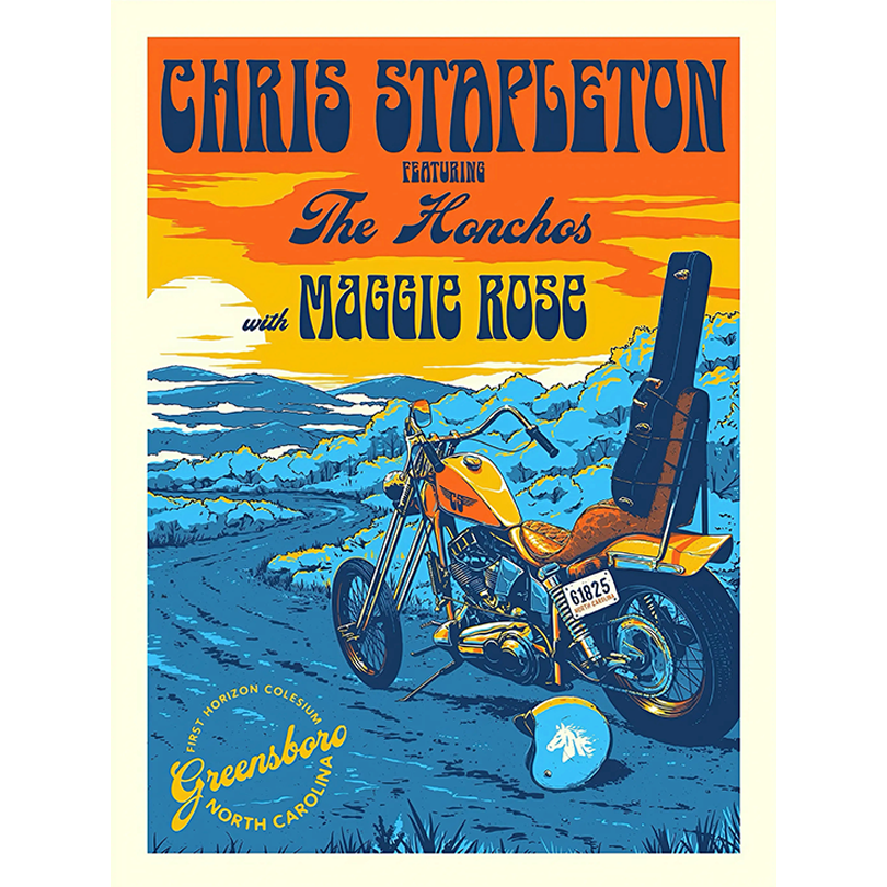 Chris Stapleton Greensboro June 18, 2025 Tour Poster