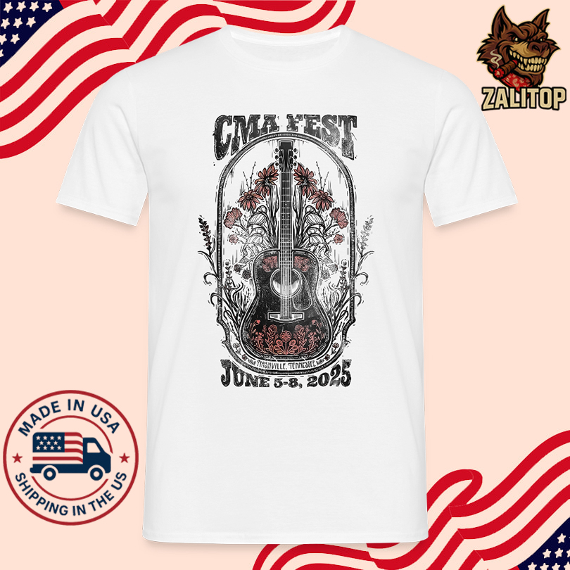 CMA Fest June 5-8 2025 in Nashville Folk Guitar Shirt