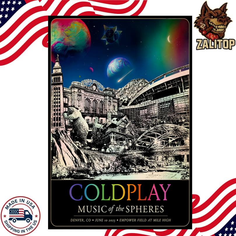 Coldplay Music Of The Spheres Denver, CO June 10 2025 Event Poster