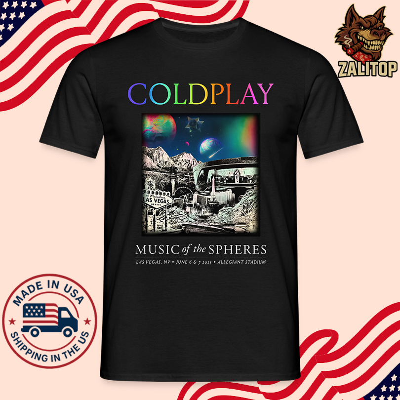 Coldplay Music Of The Spheres World Tour 2025 Las Vegas Shirt