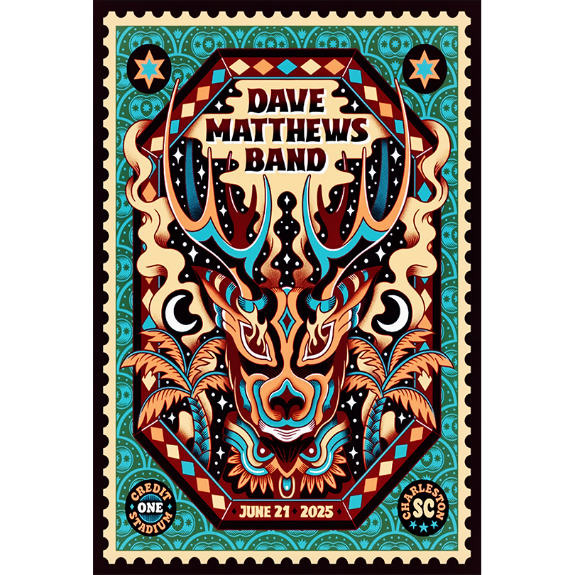 Dave Matthews Band Charleston Poster – June 21 2025 – Limited Edition Print
