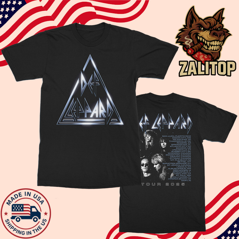 Def Leppard Glow 2025 Tour Date T Shirt