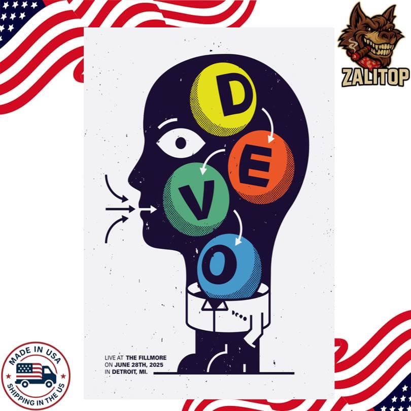 DEVO June 28 Show Poster – MI 2025
