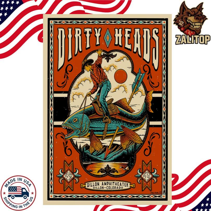 Dirty Heads 2025 Tour Poster – Live in Dillon CO – Dillon Amphitheater – June 28