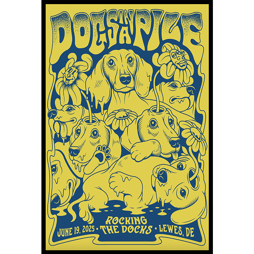 Dogs in a Pile in Lewes on June 19, 2025 Poster