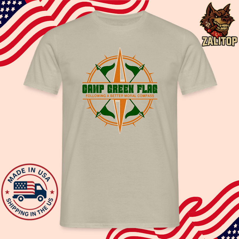 Dustin Poynter Merch Camp Green Flag Compass Tee