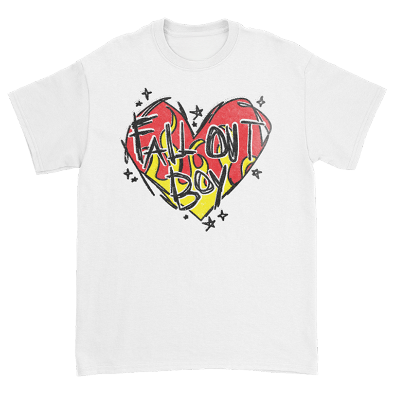 Fall Out Boy Scratch Heart Logo T-shirt