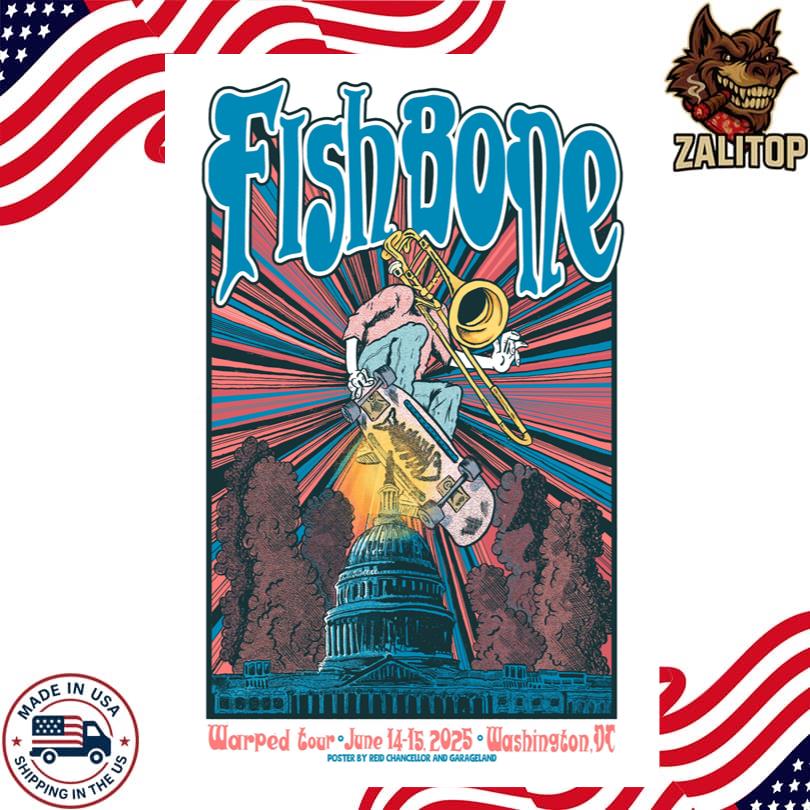 Fishbone Warped Tour DC June 14-15 2025 Poster