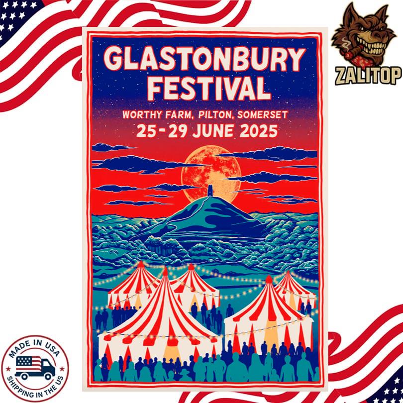 Glastonbury Worthy Farm Poster – 2025 Event Art Print