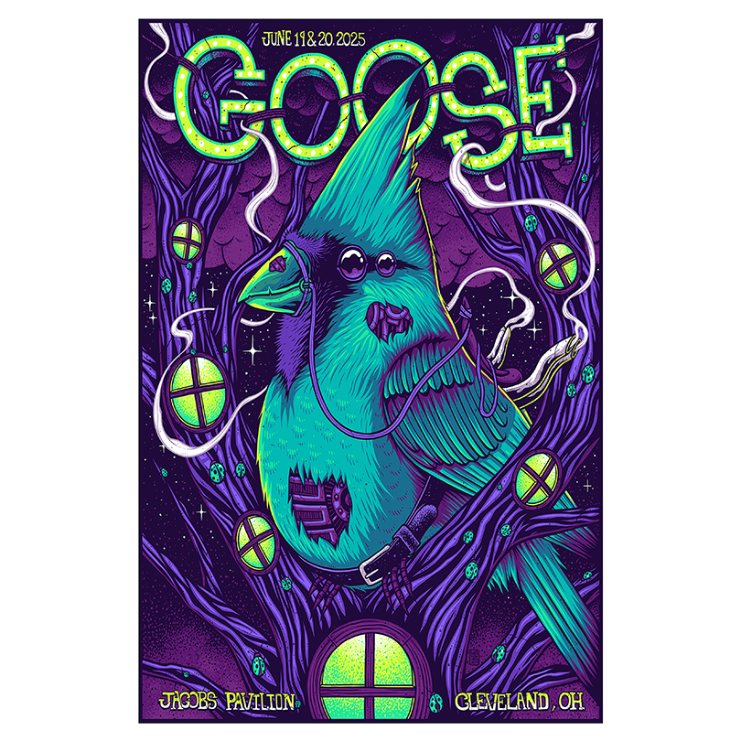 Goose Concert Poster 2025 – Jacobs Pavilion, Cleveland OH – June 19–20