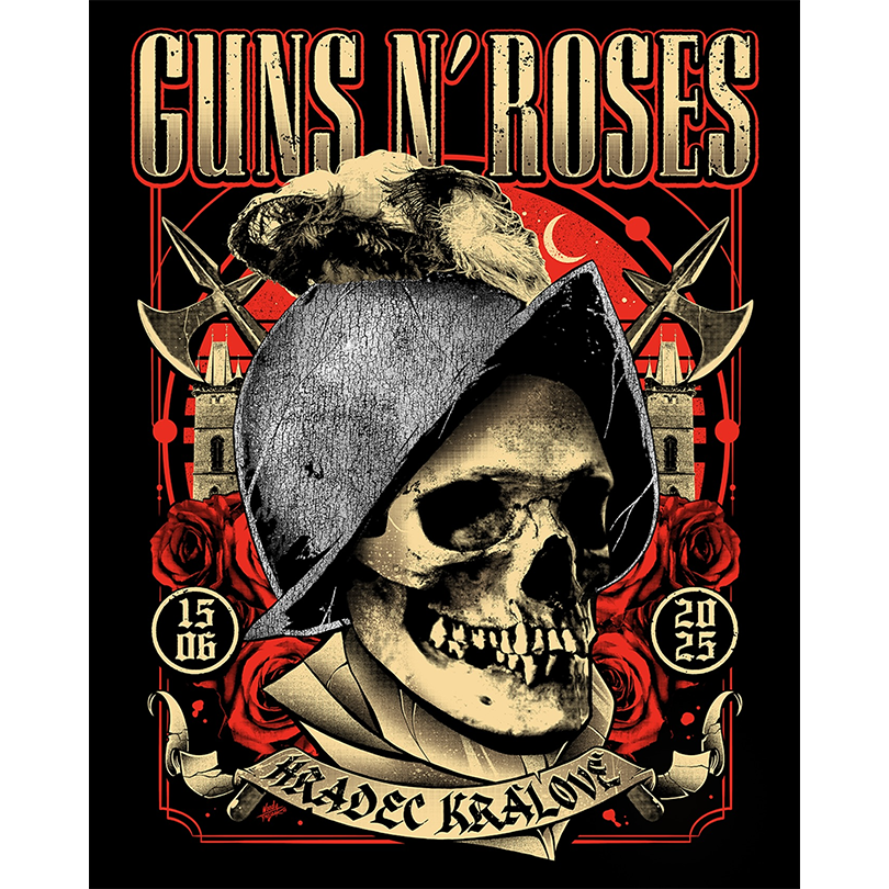 Guns N\' Roses Hradec Králové June 15 2025 Tour Poster