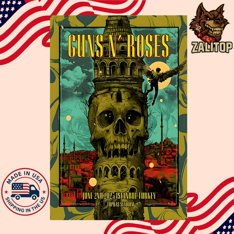 Guns N\' Roses Istanbul Concert Tour 2025 June 02 Poster