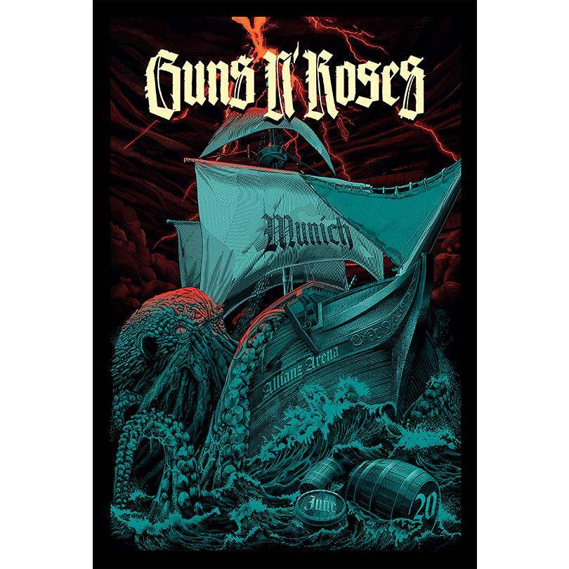 Guns N\' Roses Munich Allianz Arena, 20 Jun 2025 Poster
