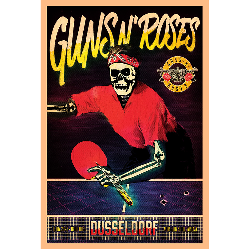 Guns N\' Roses Tour in Düsseldorf June 18 2025 Poster