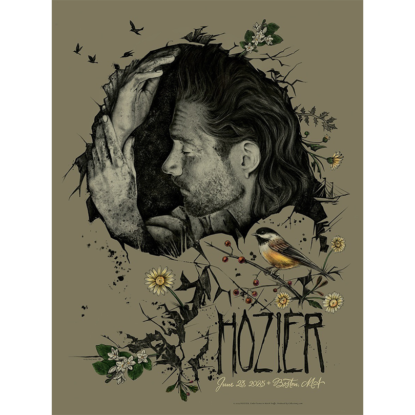 Hozier June 23 2025 Poster – Boston MA – Fenway Park