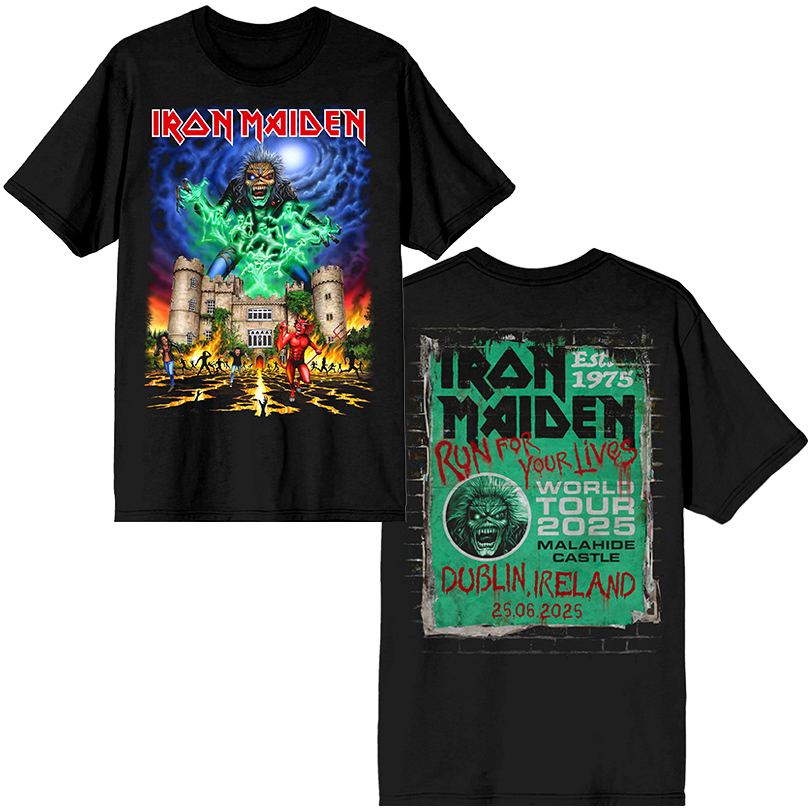 Iron Maiden Run For Your Lives Tour Dublin 2025 T-Shirt