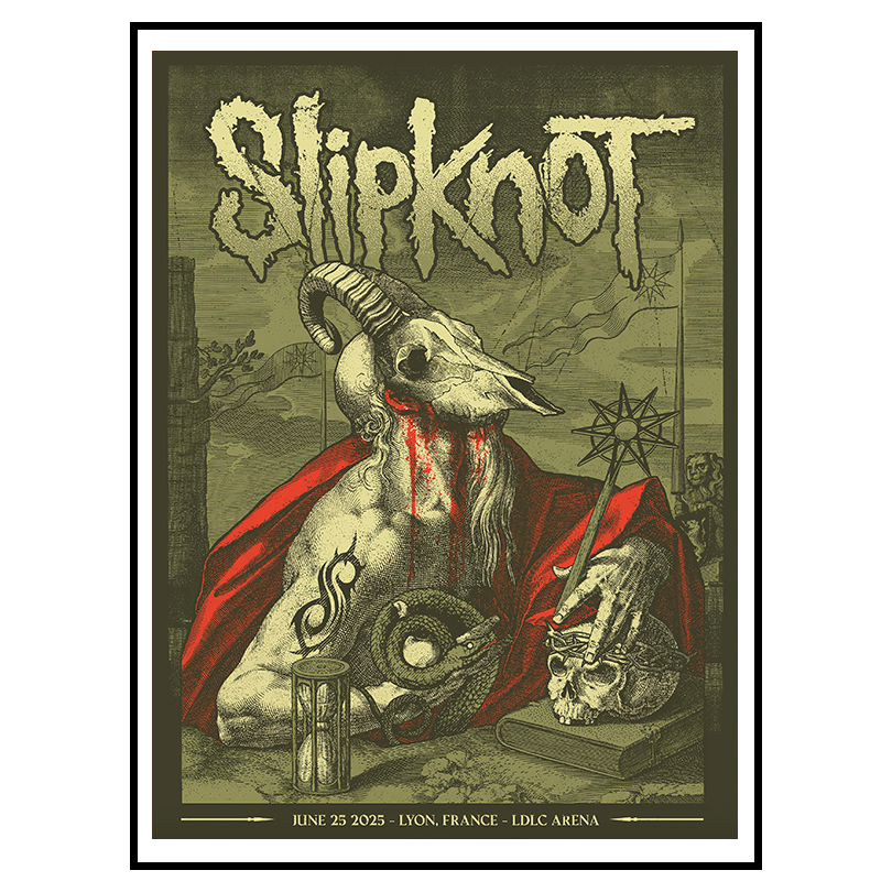 June 25 2025 Slipknot Poster – Lyon Concert
